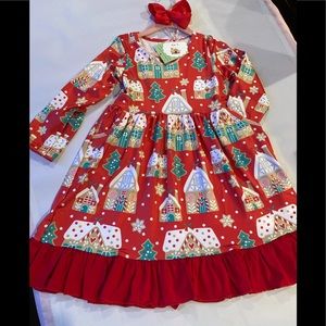 Gorgeous Red Gingerbread House Dress 40%OFF!